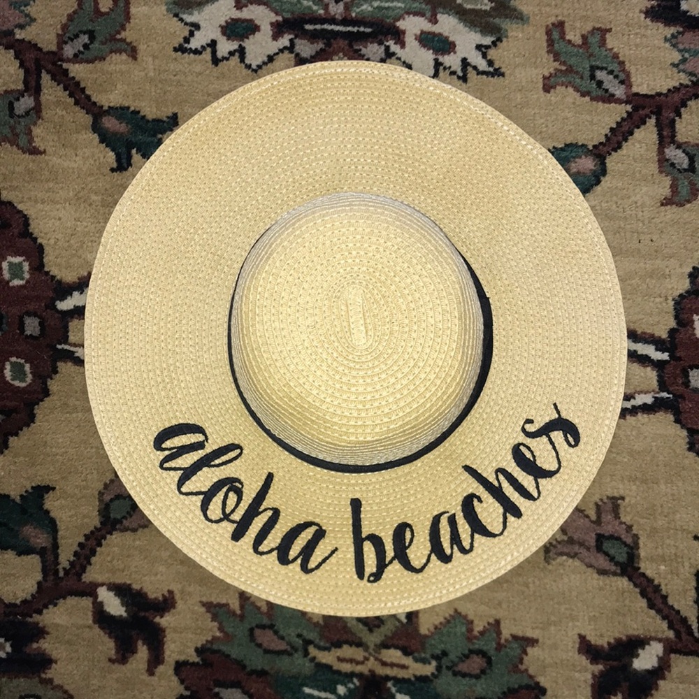 Aloha Beaches Floppy Straw Hat